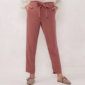 LC Lauren Conrad Dusty Rose Tie-Waist Pants